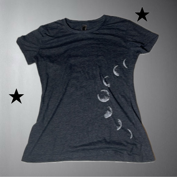 Gray and White MoonPhase Shirt - Picture 1 of 2